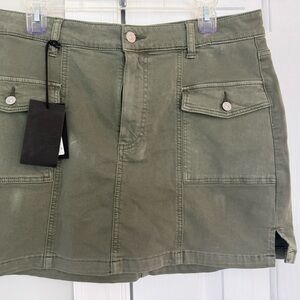 PAIGE Jessie Cargo Skirt Vintage Ivy Green